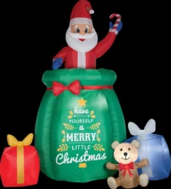 Animated Airblown Popup Santa