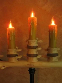 "Candelabra Table Top Halloween Prop W/ 5 Flicker Candles" Haunted House Lighting -TerrorCraft Shop candelabra table top halloween prop w 5 flicker candles haunted house lighting 23614436609
