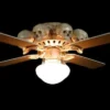 "Ceiling Fan With 8 Small Skulls And Light" Haunted House Lighting