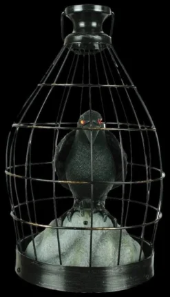 "Crow In Cage" Animated Halloween Prop