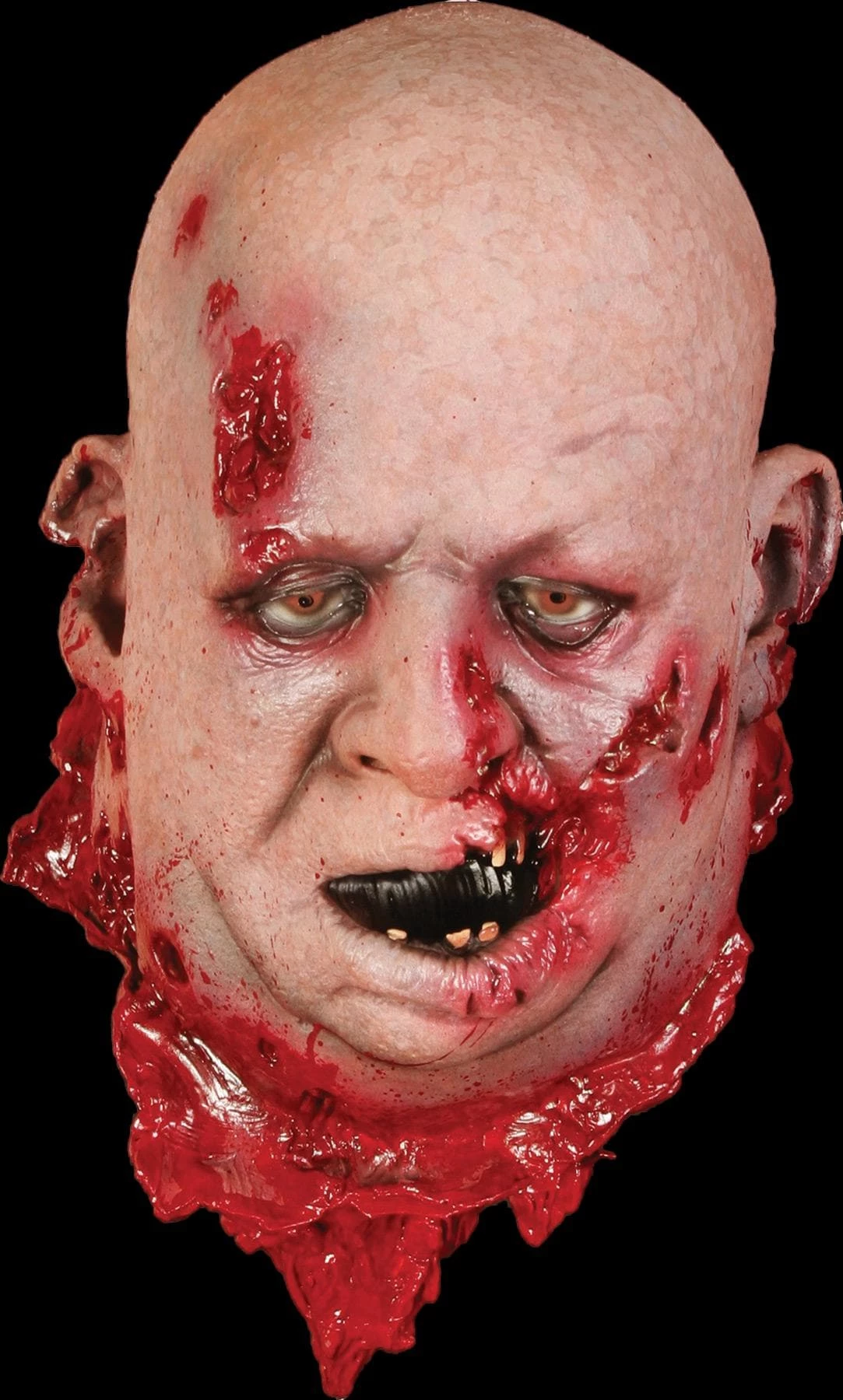 "Fat Zombie" Bloody Severed Head Halloween Prop 1 "Fat Zombie" Bloody Severed Head Halloween Prop