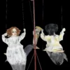 "Ghostly Go Round - Creepy Dolls" Animated Halloween Props - 3 Dolls