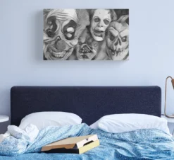 Horror Faces Canvas Print -TerrorCraft Shop horror faces canvas print 29934383628336