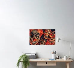 Horror Faces Poster -TerrorCraft Shop horror faces poster 29931585765424