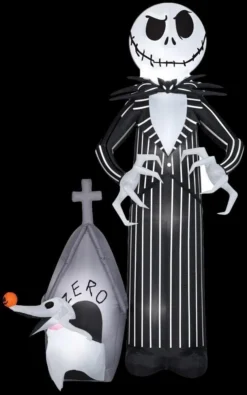 "Jack Skellington And Zero" Air-blown Inflatable Halloween Decoration