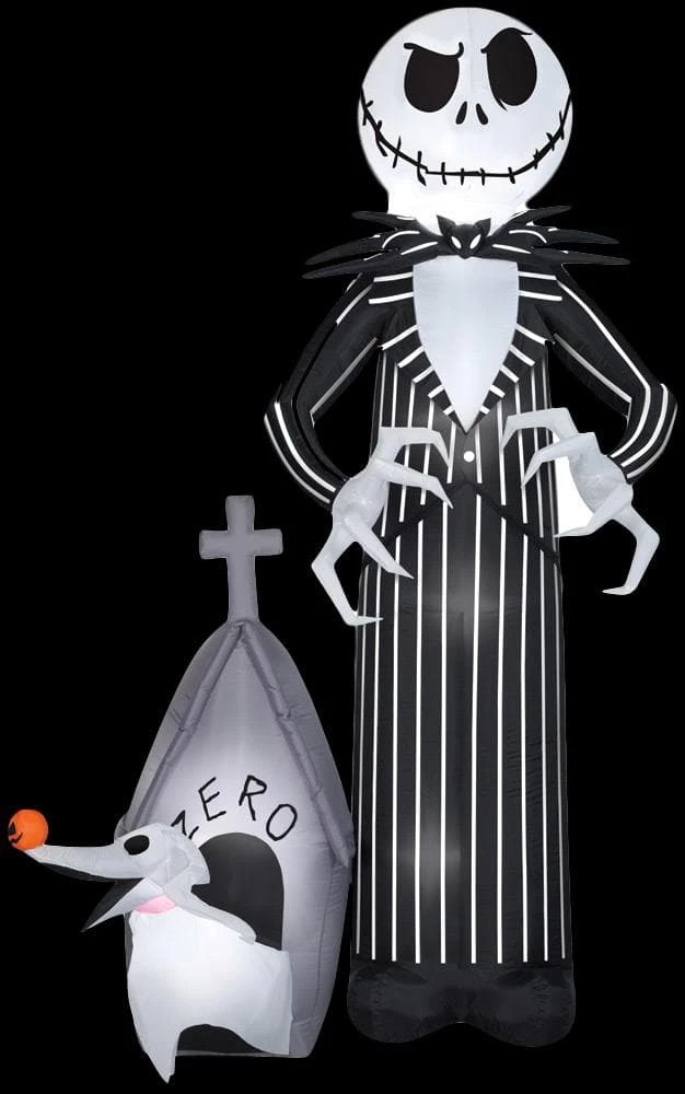 "Jack Skellington And Zero" Air-blown Inflatable Halloween Decoration 1 "Jack Skellington And Zero" Air-blown Inflatable Halloween Decoration
