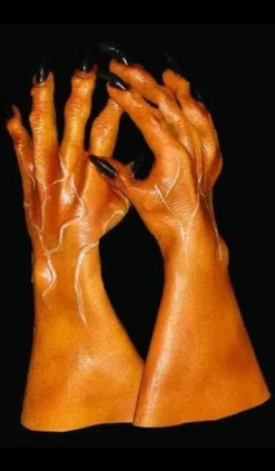"Movie Quality Pumpkin Deluxe Latex Hands" Halloween Costume Gloves