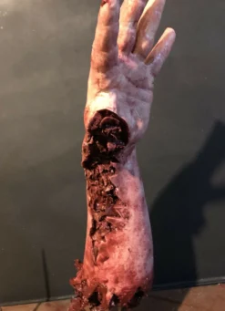 "Shark Bite Silicone Arm" Bloody Body Part Prop -TerrorCraft Shop shark bite silicone arm bloody body part prop 11943702888496