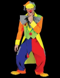 "Spanky Stripes Clown" Costume (Adult L)