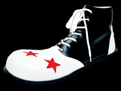 "Wingtip - Black/White" Clown Shoes